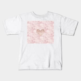 Rose gold - heart Kids T-Shirt